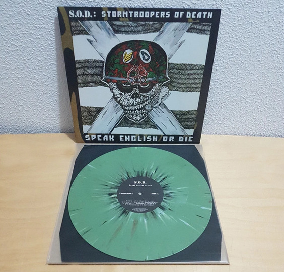 S.O.D. - SPEAK ENGLISH OR DIE (Green w/ Black/White/Brown Splatter) LP