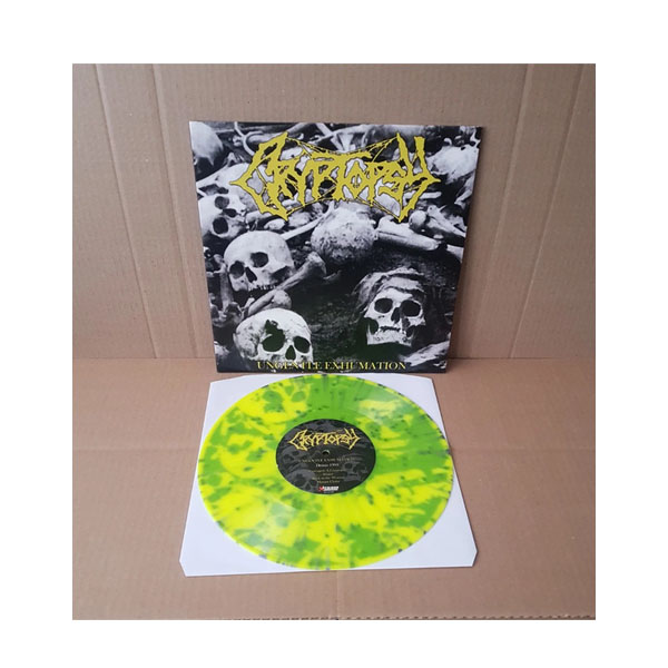 CRYPTOPSY - UNGENTLY EXHUMATION (Neon Yellow w/ Silver Splatter) LP