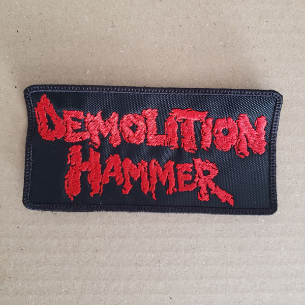DEMOLITION HAMMER EMBROIDERED LOGO PATCH (Red/Black)
